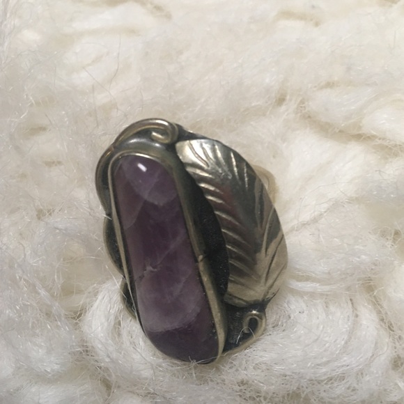 Vintage Native American Charoite Ring - Picture 2 of 12